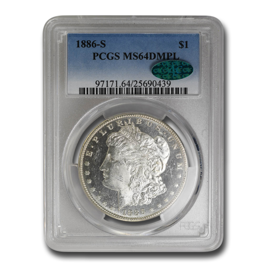 Buy 1886-S Morgan Dollar DMPL MS-64 PCGS CAC