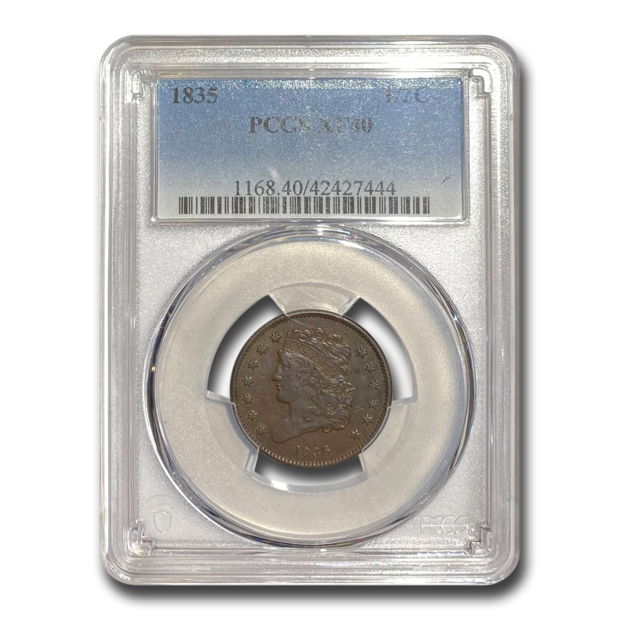 Buy 1835 Half Cent XF-40 PCGS (Brown)