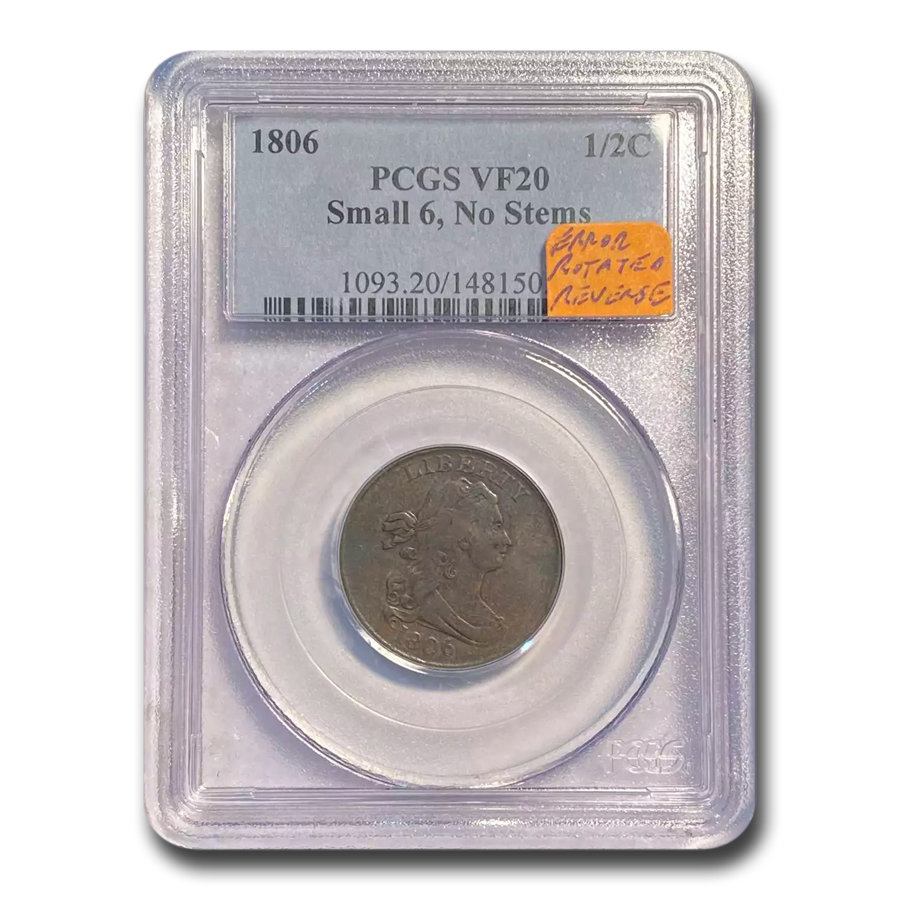 Buy 1806 Half Cent VF-20 PCGS (Brown) - Click Image to Close
