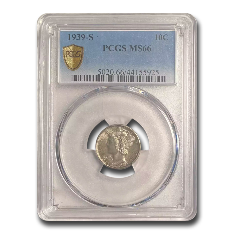 Buy 1939-S Mercury Dime MS-66 PCGS