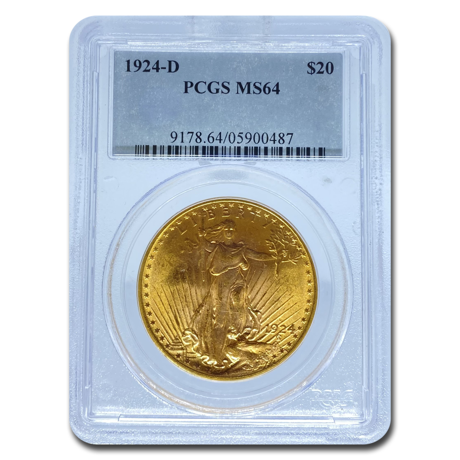 Buy 1924-D $20 Saint-Gaudens Gold Double Eagle MS-64 PCGS