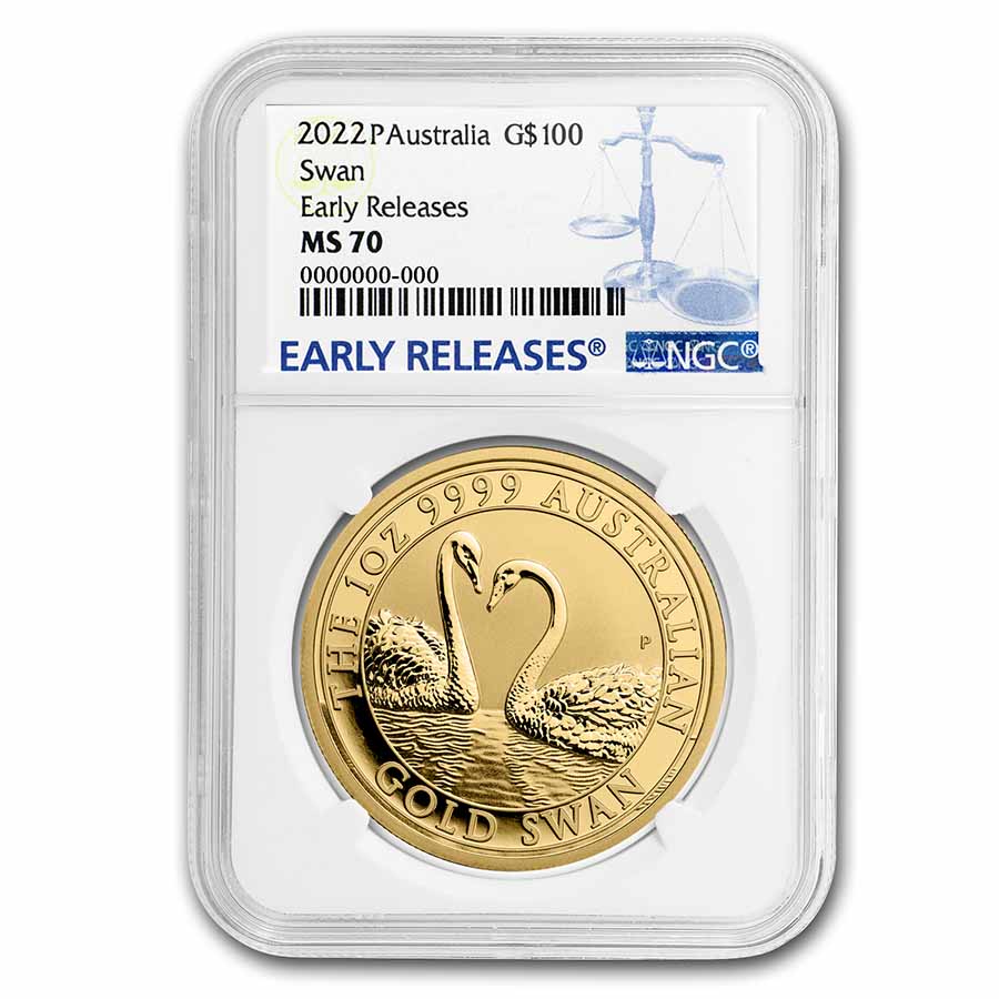 Buy 2022 Australia 1 oz Gold Swan MS-70 NGC (Early Release) - Click Image to Close