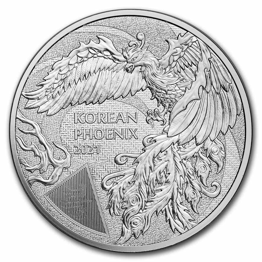 2021 South Korea 1 oz Silver Phoenix BU - Click Image to Close