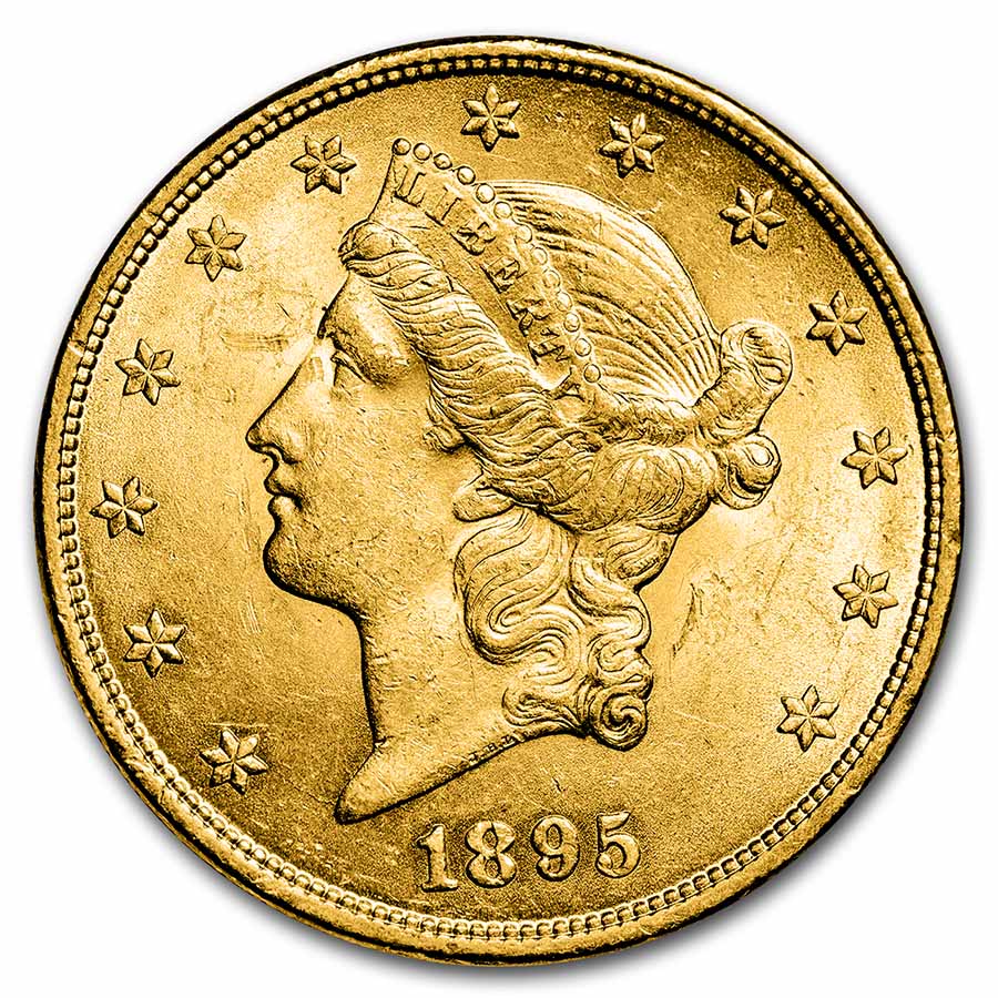 1895 $20 Liberty Gold Double Eagle BU - Click Image to Close
