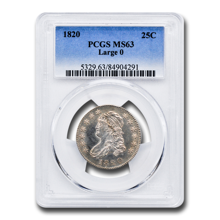 Buy 1820 Capped Bust Quarter MS-63 PCGS (Large 0) - Click Image to Close