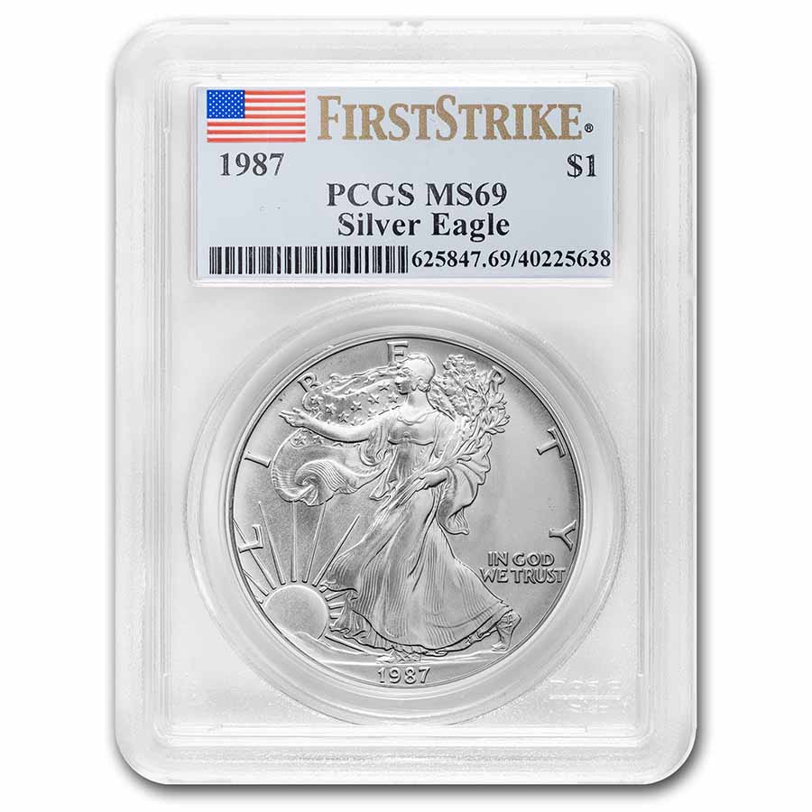 1987 American Silver Eagle MS-69 PCGS (FirstStrike?)