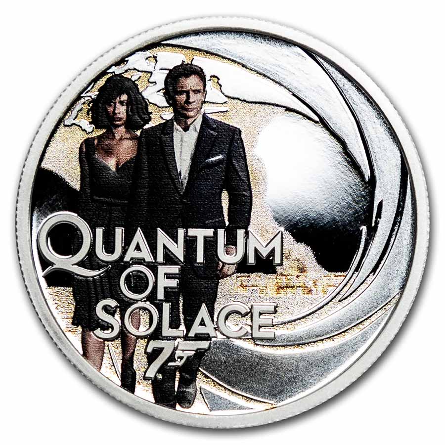 2022 Tuvalu 1/2 oz Silver 007 James Bond Movie Quantum of Solace - Click Image to Close