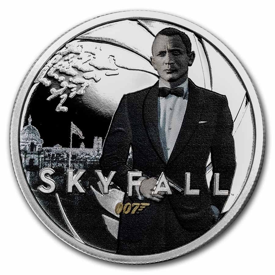 2022 Tuvalu 1/2 oz Silver 007 James Bond Movie Skyfall - Click Image to Close