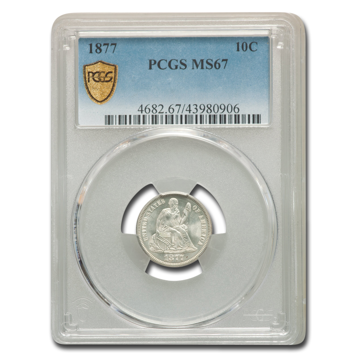 Buy 1877 Liberty Seated Dime MS-67 PCGS