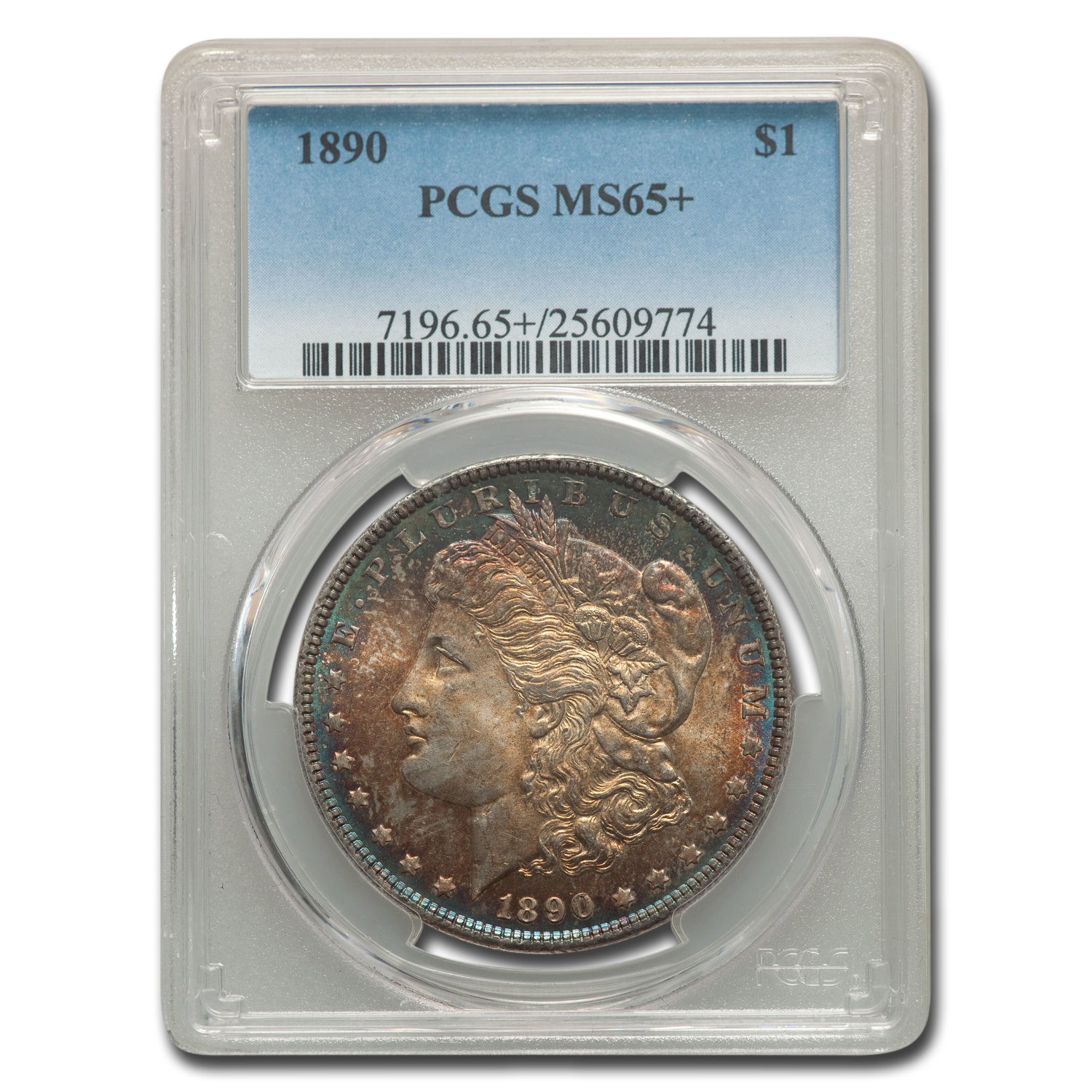 Buy 1890 Morgan Dollar MS-65+ PCGS (Beautiful Toning) - Click Image to Close