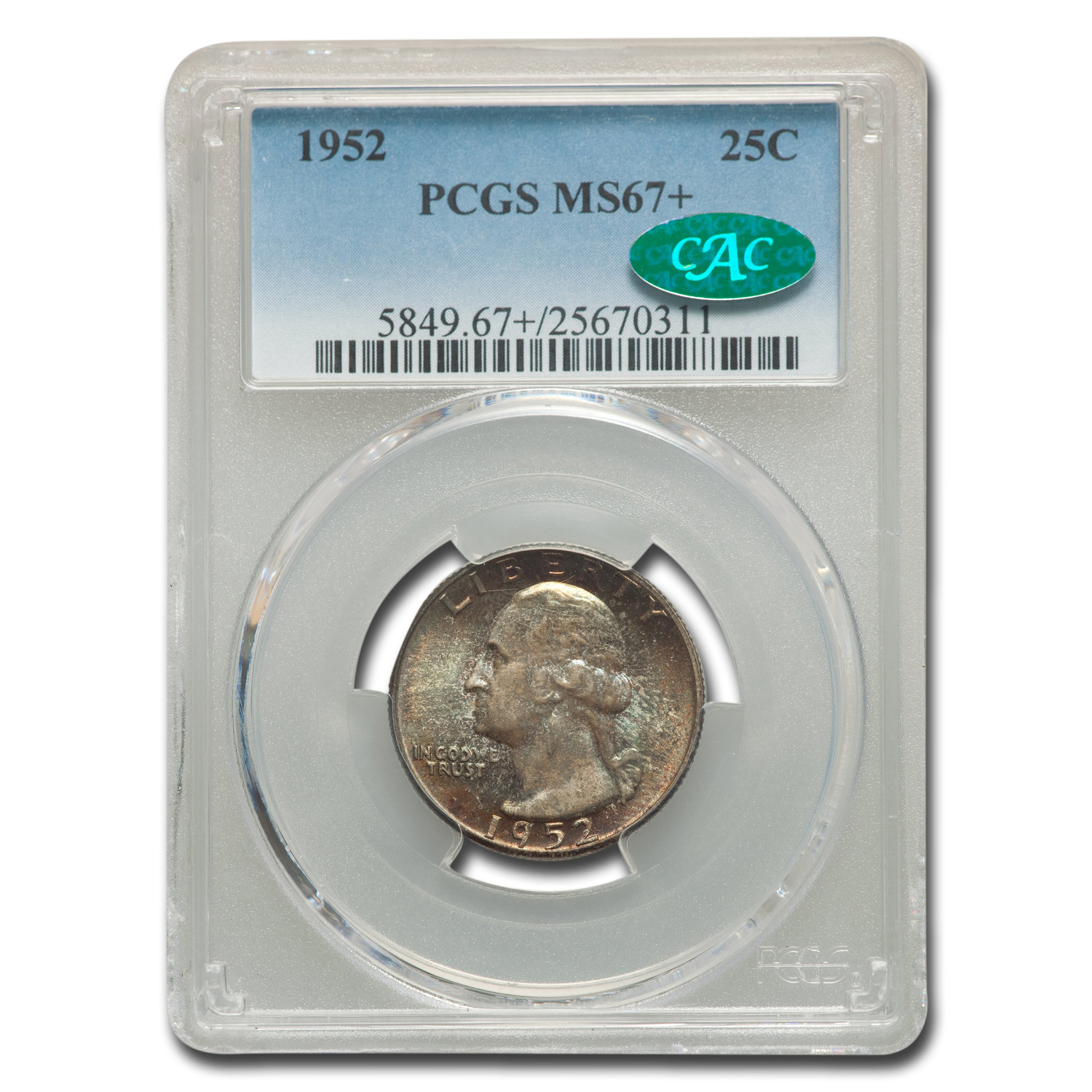 Buy 1952 Washington Quarter MS-67+ PCGS CAC