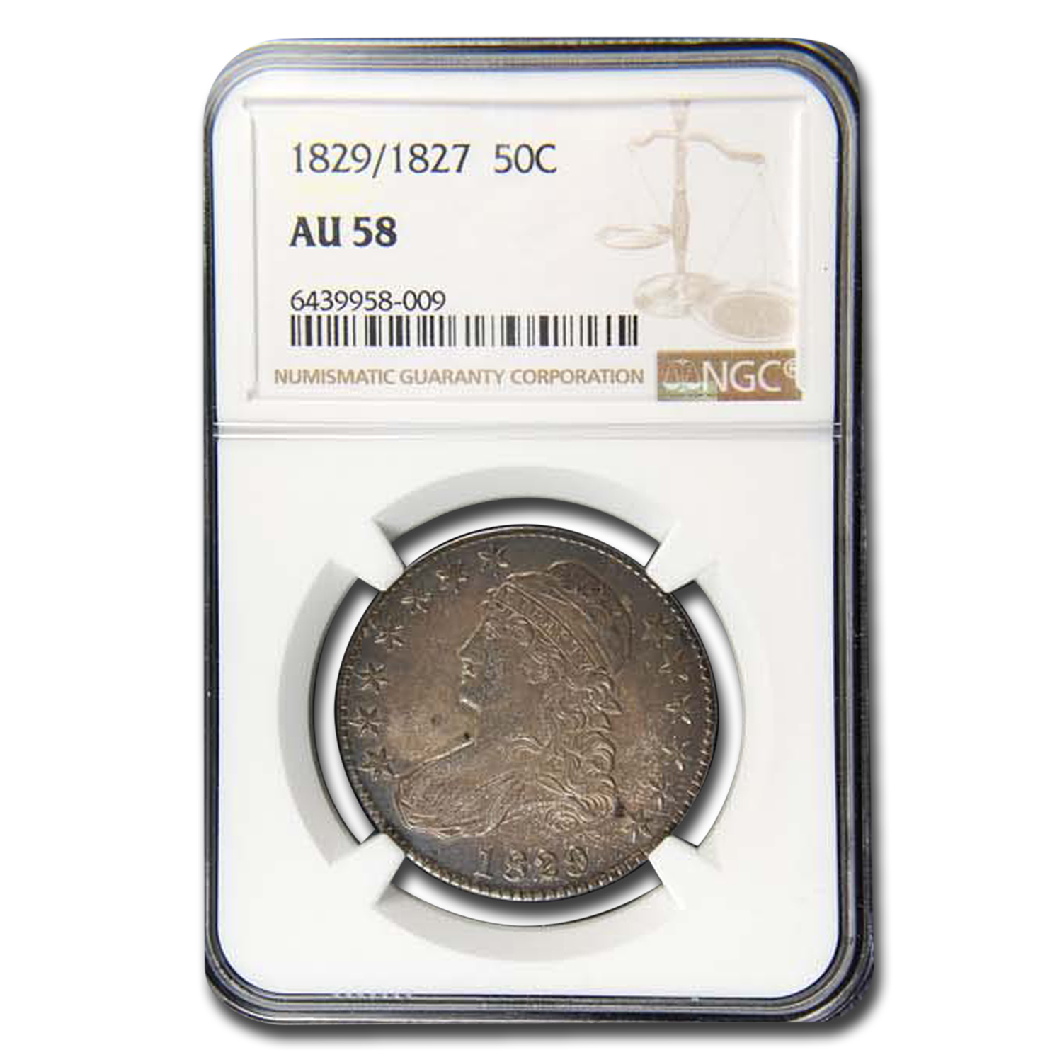 Buy 1829/27 Capped Bust Half Dollar AU-58 NGC - Click Image to Close
