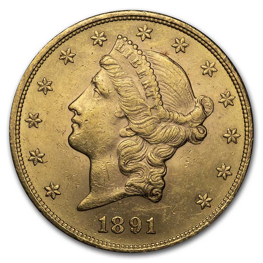 Buy 1891-S $20 Liberty Gold Double Eagle AU