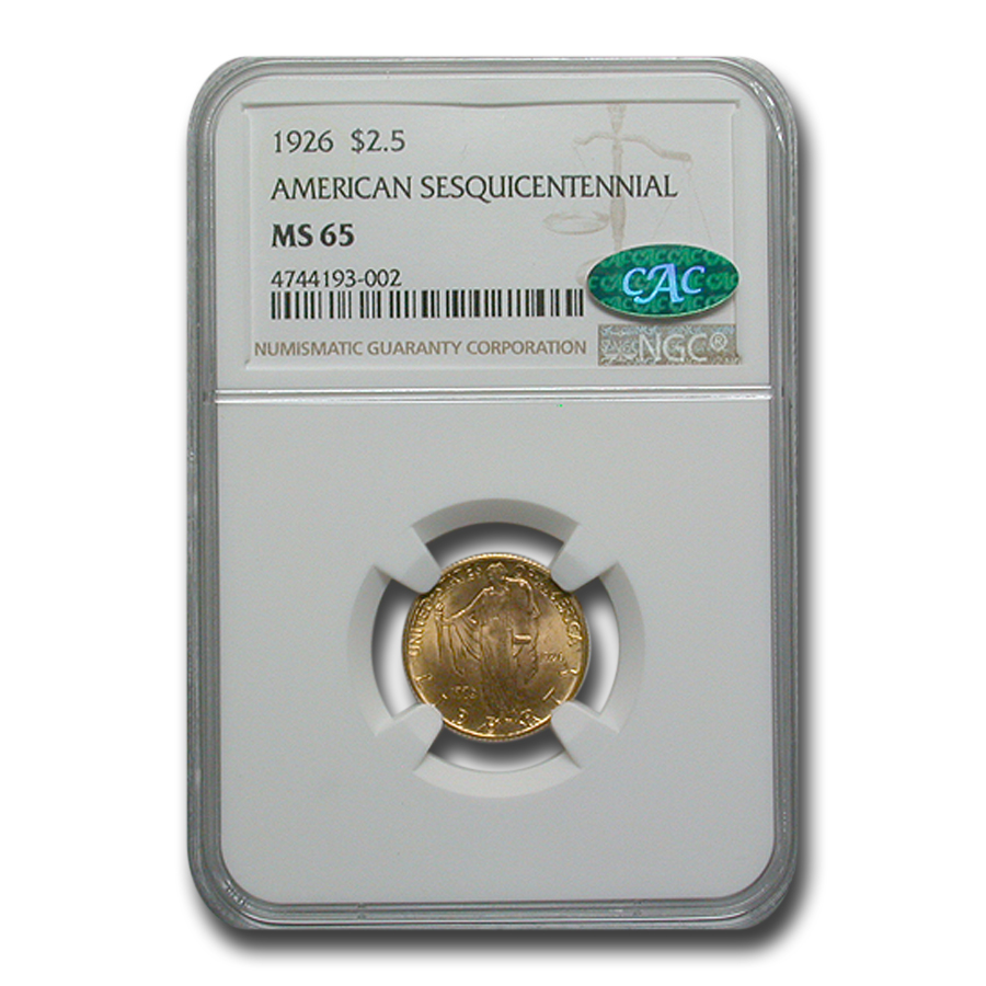 Buy 1926 Gold $2.50 America Sesquicentennial MS-65 NGC CAC