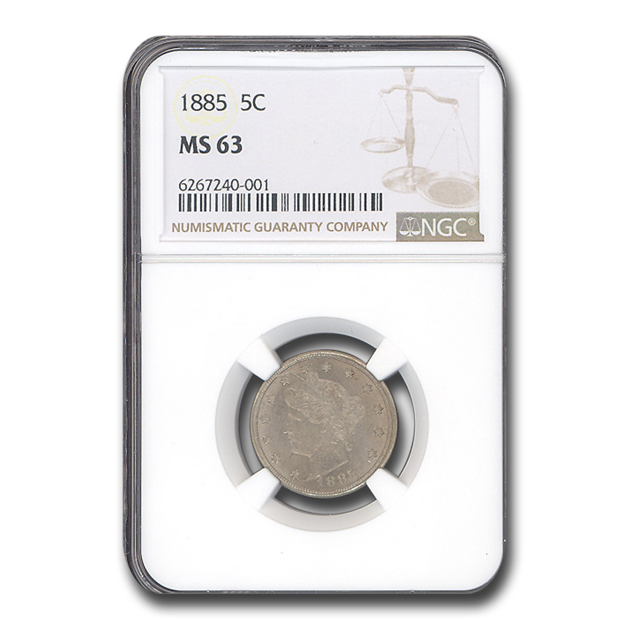 Buy 1885 Liberty Head V Nickel MS-63 NGC