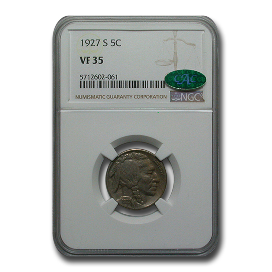 Buy 1927-S Buffalo Nickel VF-35 NGC CAC