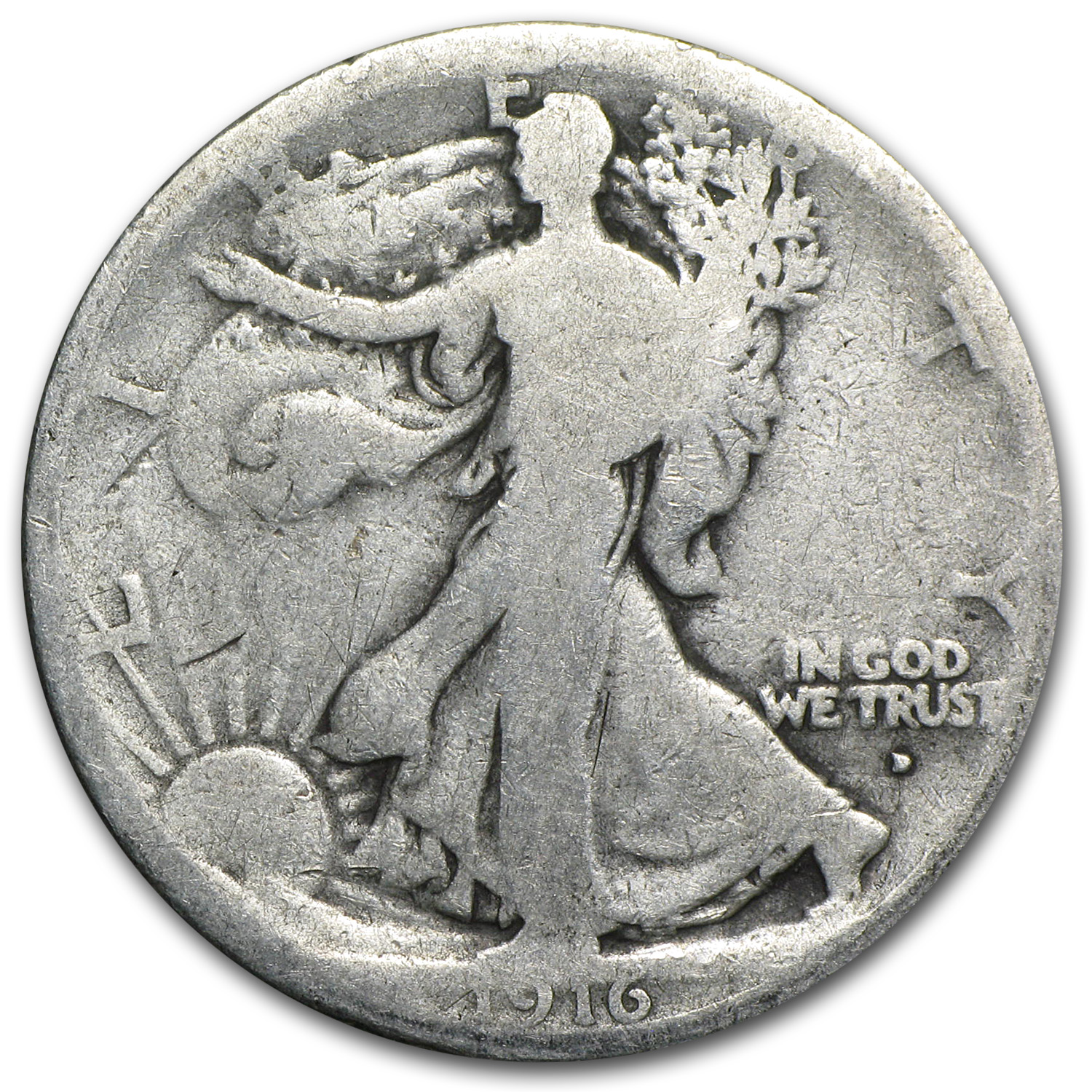 Buy 1916-D Walking Liberty Half Dollar AG