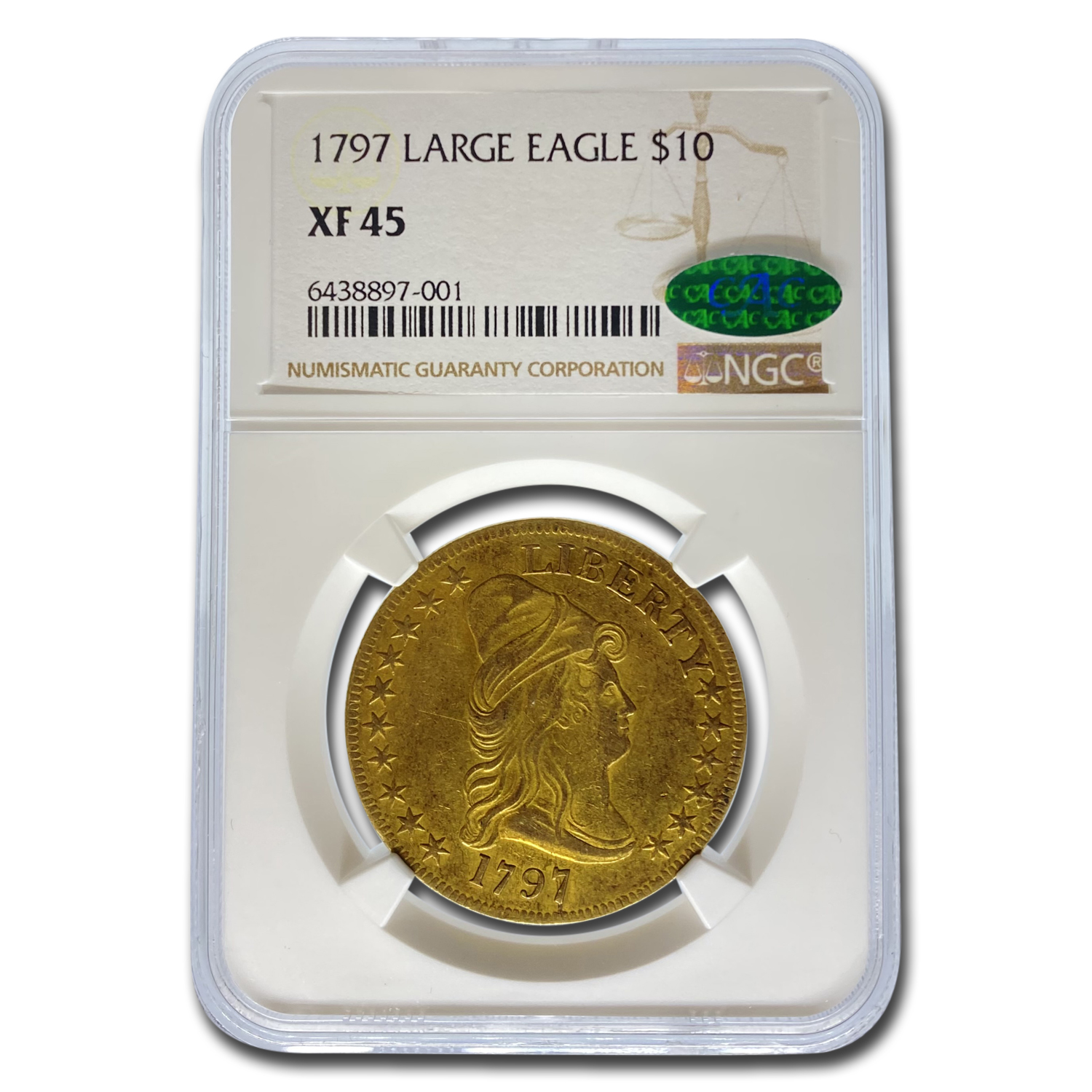 Buy 1797 $10 Turban Head Gold Eagle XF-45 NGC CAC (Large Eagle)