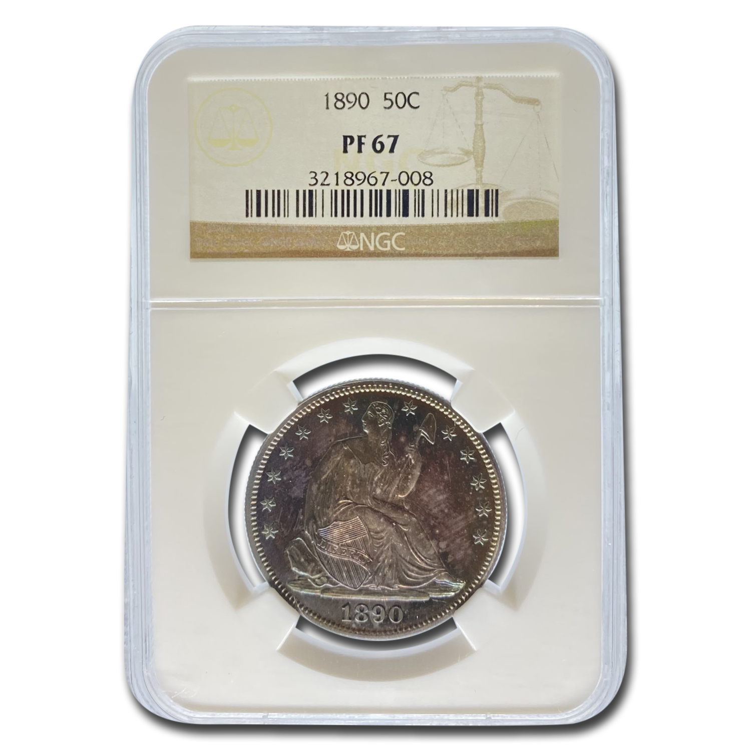 Buy 1890 Liberty Seated Half Dollar PF-67 NGC - Click Image to Close