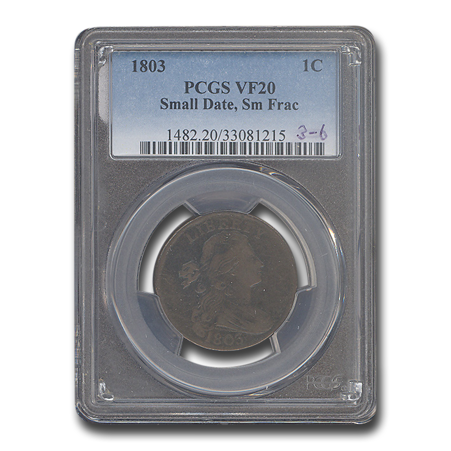 Buy 1803 Draped Bust Large Cent VF-20 PCGS (Small Date, Sm Frac.)