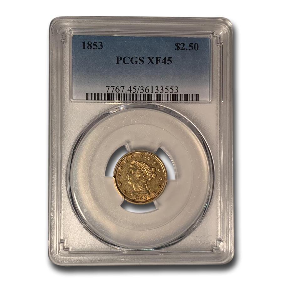 Buy 1853 $2.50 Liberty Gold Quarter Eagle XF-45 PCGS