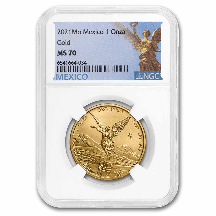 2021 Mexico 1 oz Gold Libertad MS-70 NGC - Click Image to Close