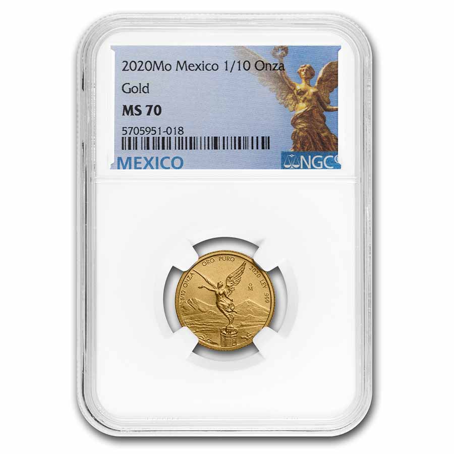 2020 Mexico 1/10 oz Gold Libertad MS-70 NGC