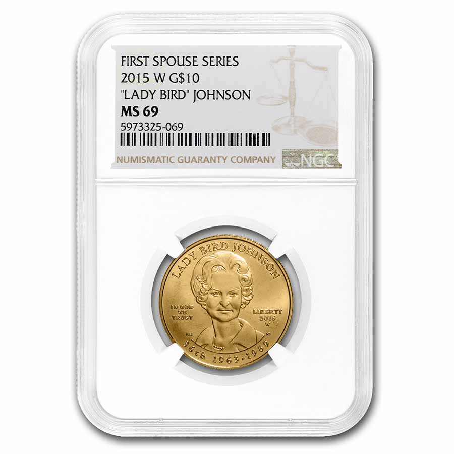 2015-W 1/2 oz Gold "Lady Bird" Johnson MS-69 NGC