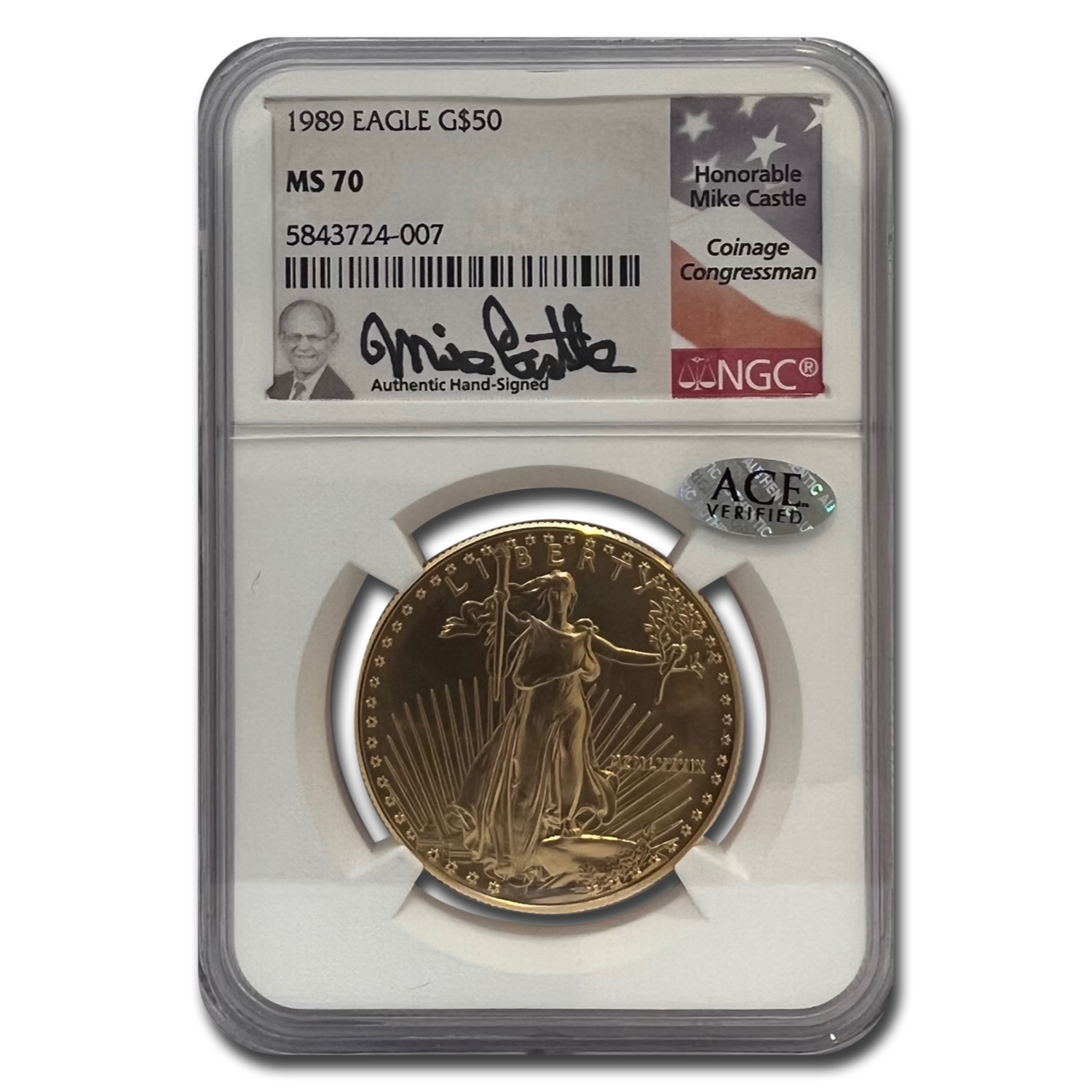 Buy 1989 1 oz American Gold Eagle MS-70 NGC (Castle)