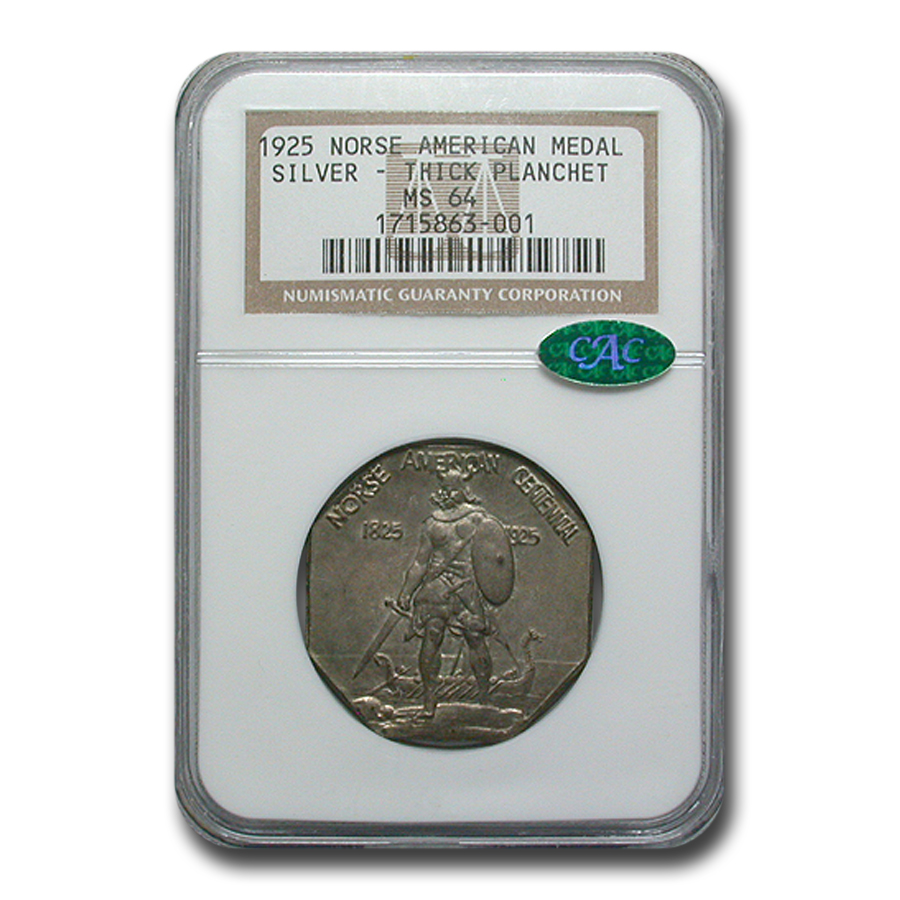 Buy 1925 Norse American Centennial Medal MS-64 NGC CAC (Thick) - Click Image to Close