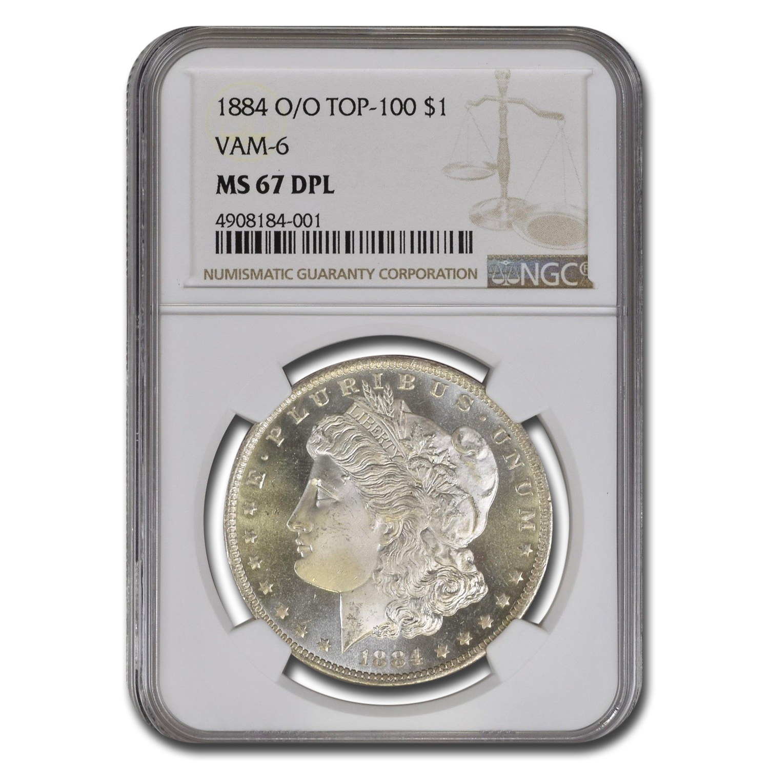 Buy 1884-O/O Morgan Dollar MS-67 NGC (DPL, VAM-6 Top-100)