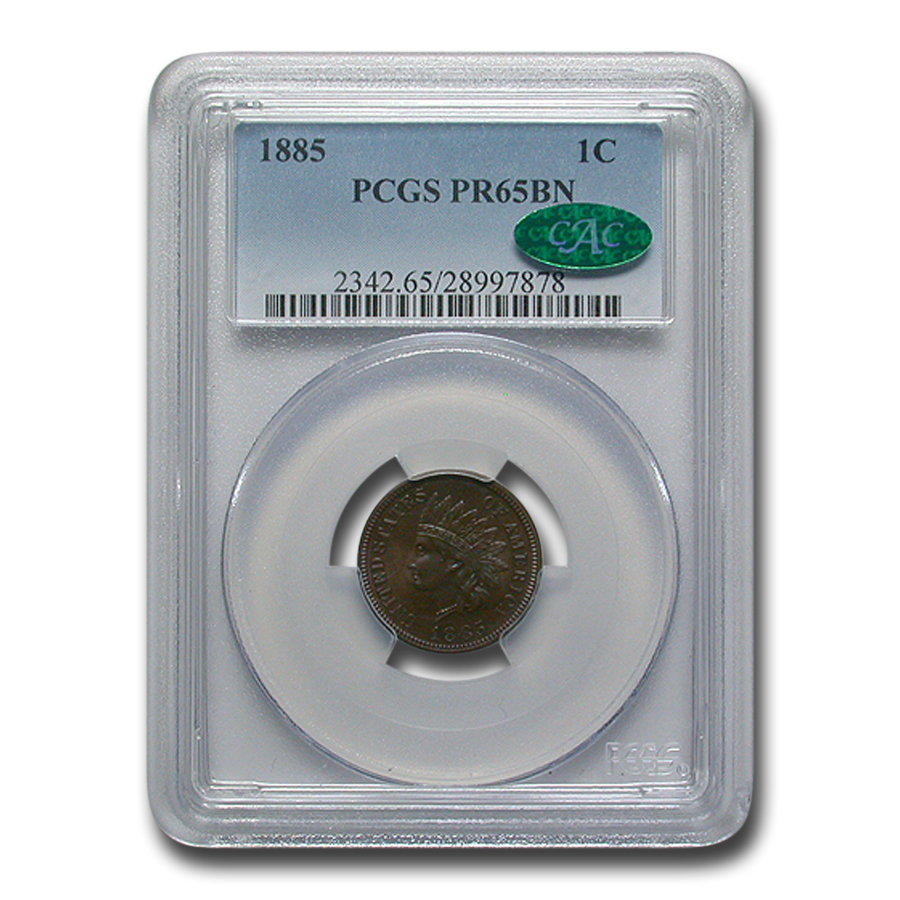 Buy 1885 Indian Head Cent PR-65 PCGS CAC (Brown)