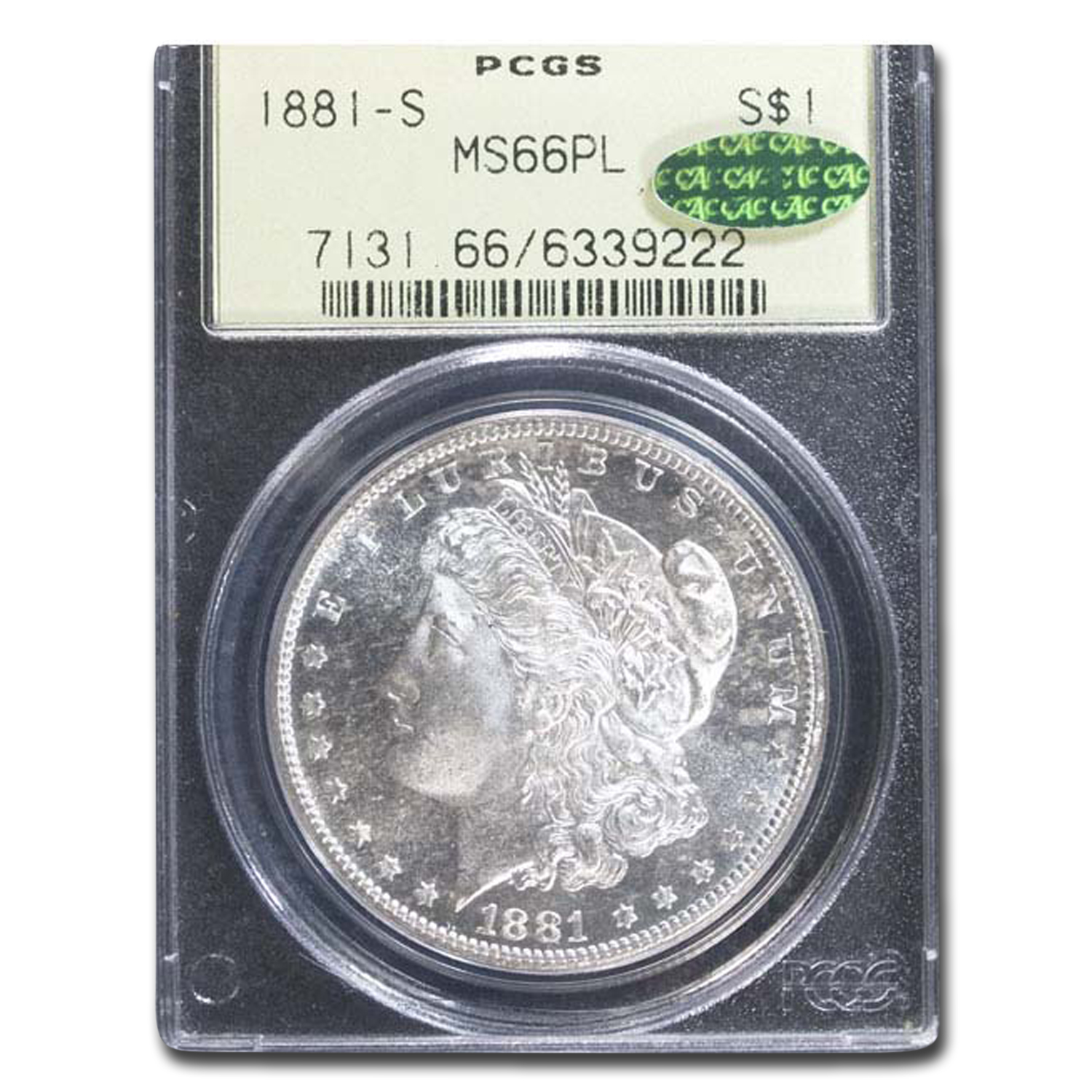 Buy 1881-S Morgan Dollar MS-66 PCGS CAC (PL)