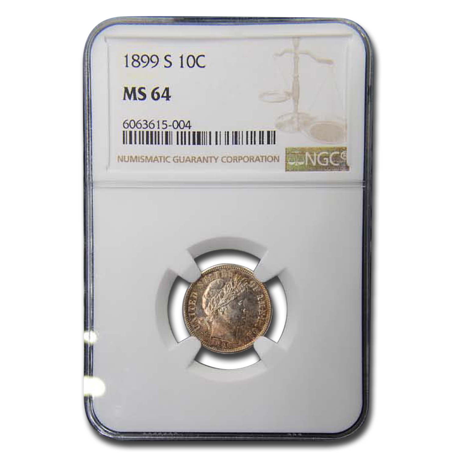 Buy 1899-S Barber Dime MS-64 NGC