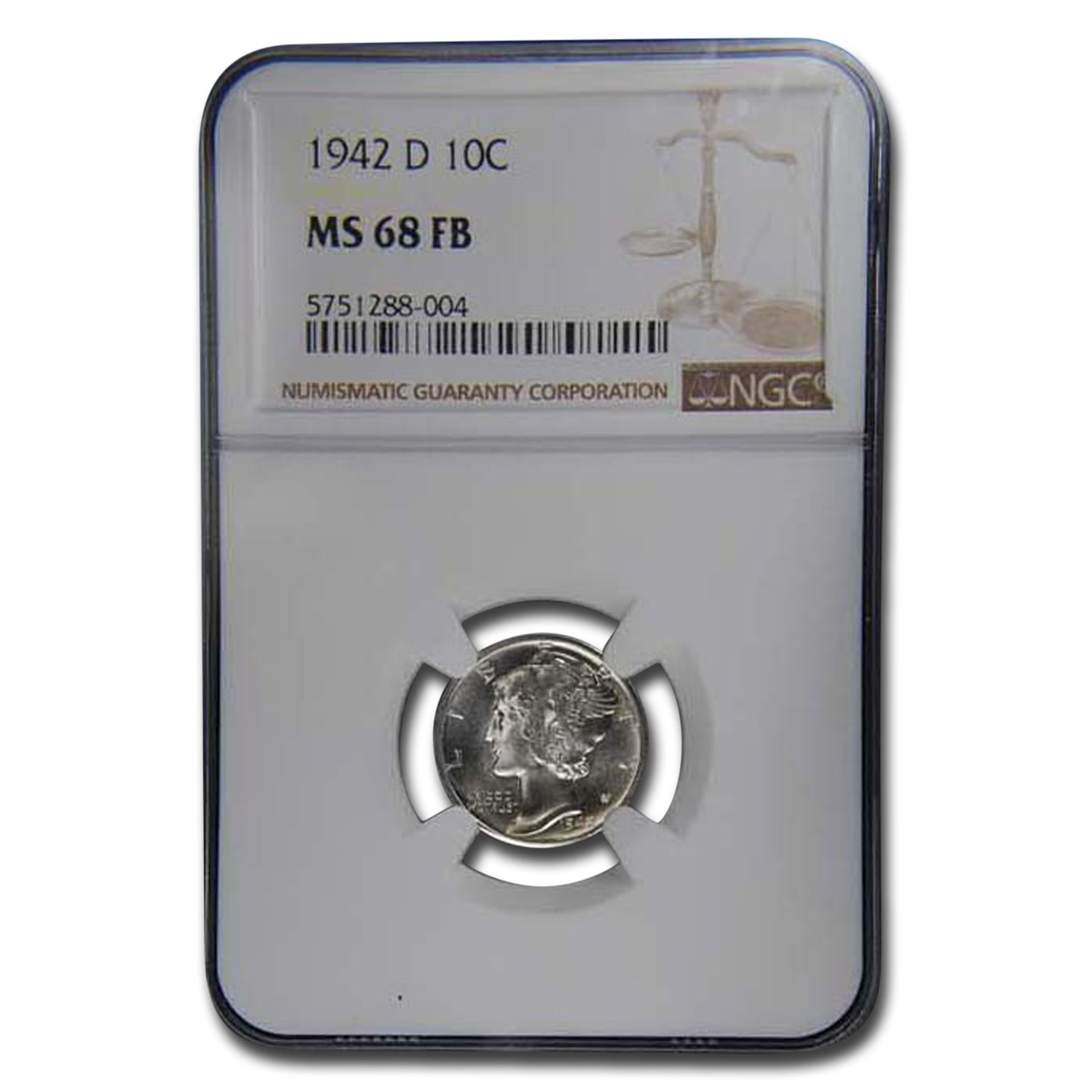 Buy 1942-D Mercury Dime MS-68 NGC (FB)