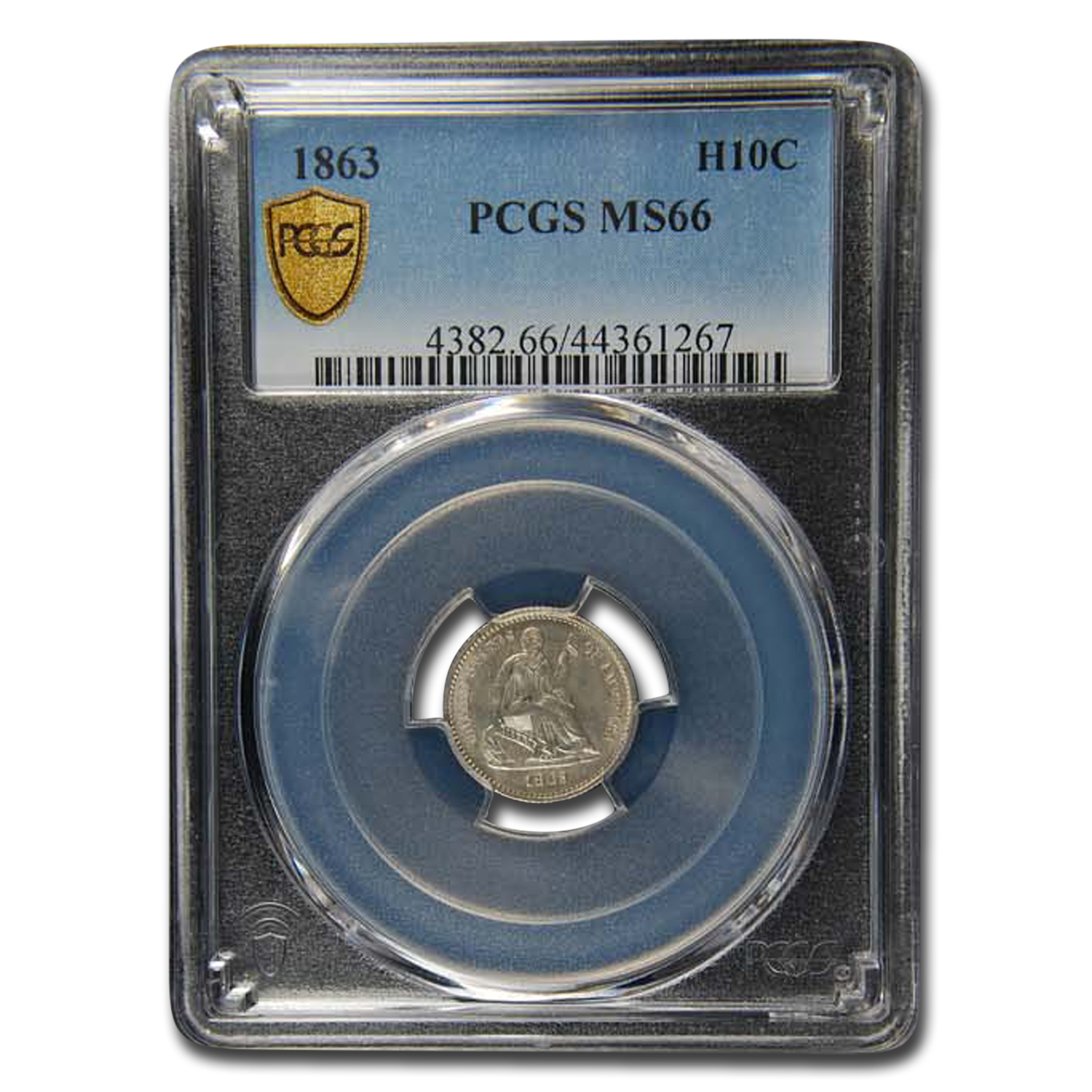 Buy 1863 Liberty Seated Half Dime MS-66 PCGS