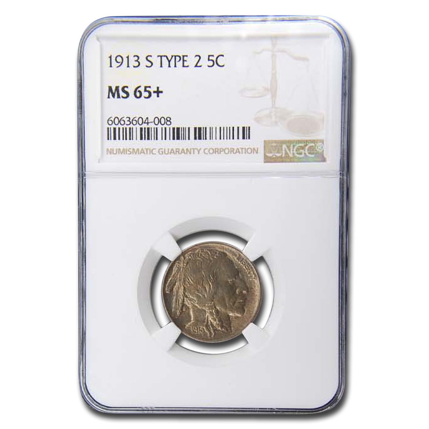 Buy 1913-S Buffalo Nickel Type-II MS-65+ NGC