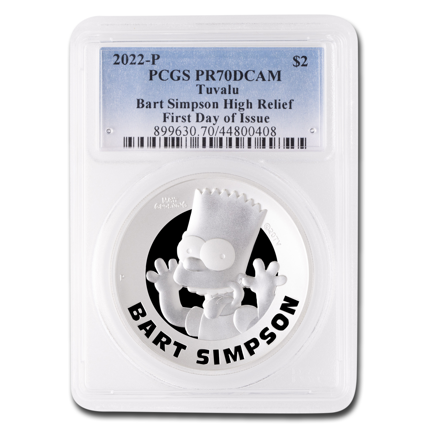 Buy 2022-P TV 2 oz Ag B Simpson Pf HR PR-70 PCGS FDI