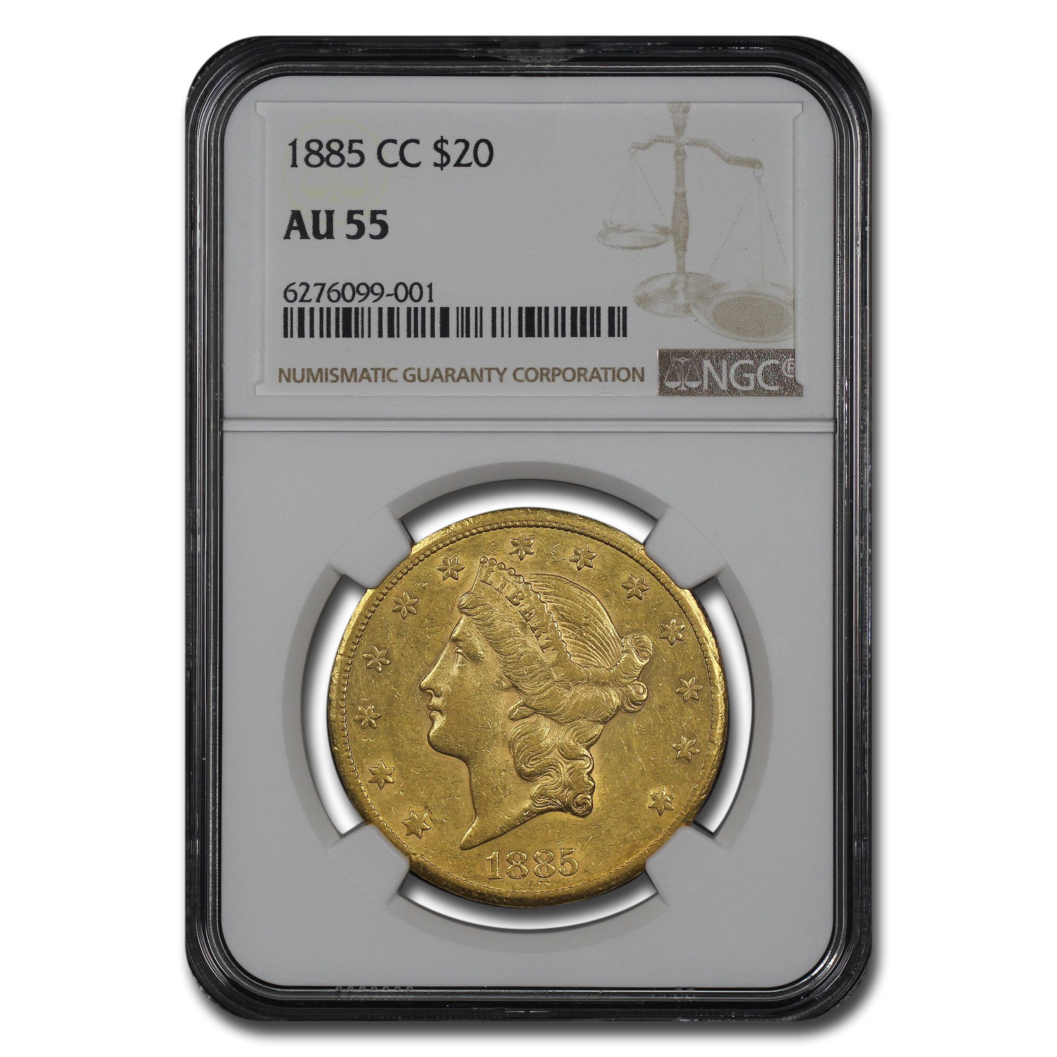 Buy 1885-CC $20 Liberty Gold Double Eagle AU-55 NGC