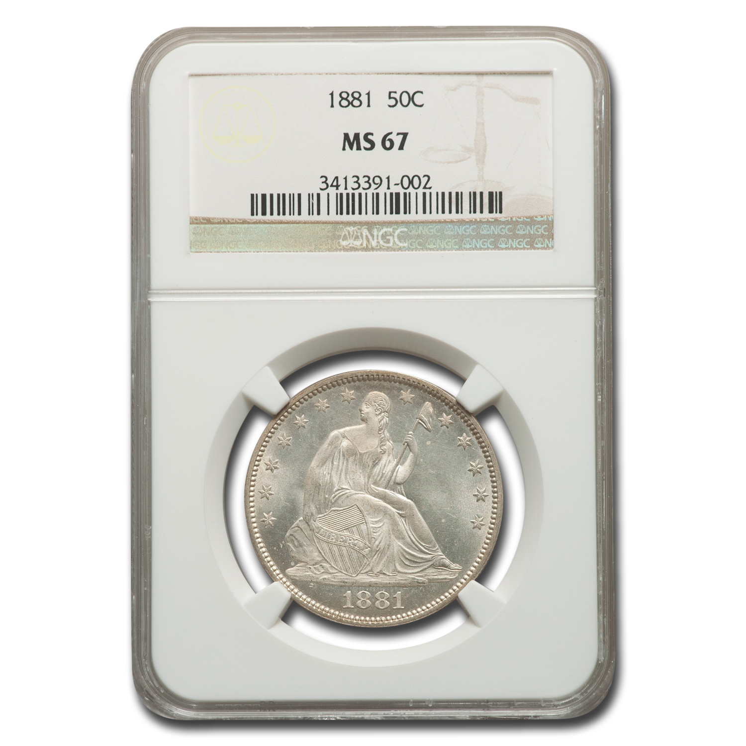 Buy 1881 Liberty Seated Half Dollar MS-67 NGC