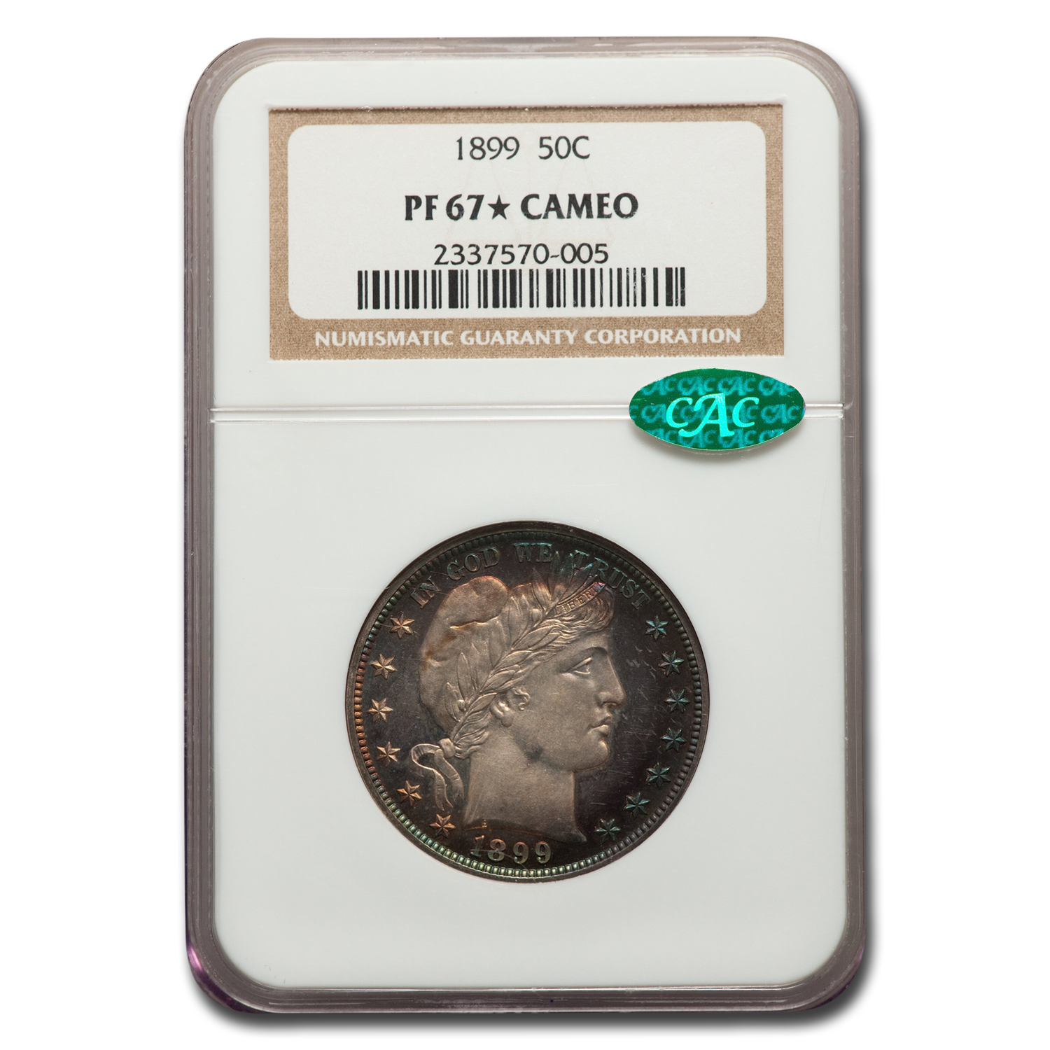 Buy 1899 Barber Half Dollar PF-67* Cameo NGC CAC