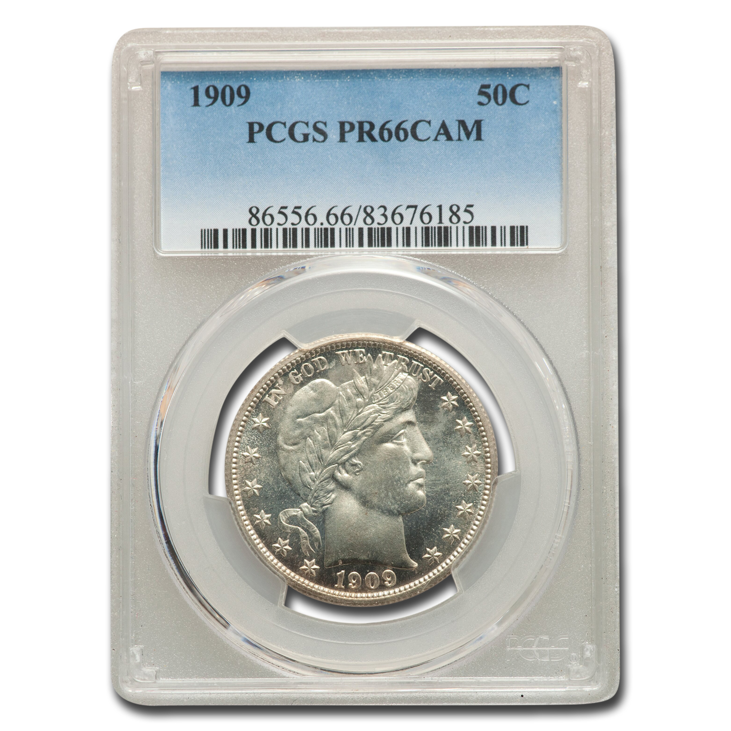 Buy 1909 Barber Half Dollar PR-66 Cameo PCGS