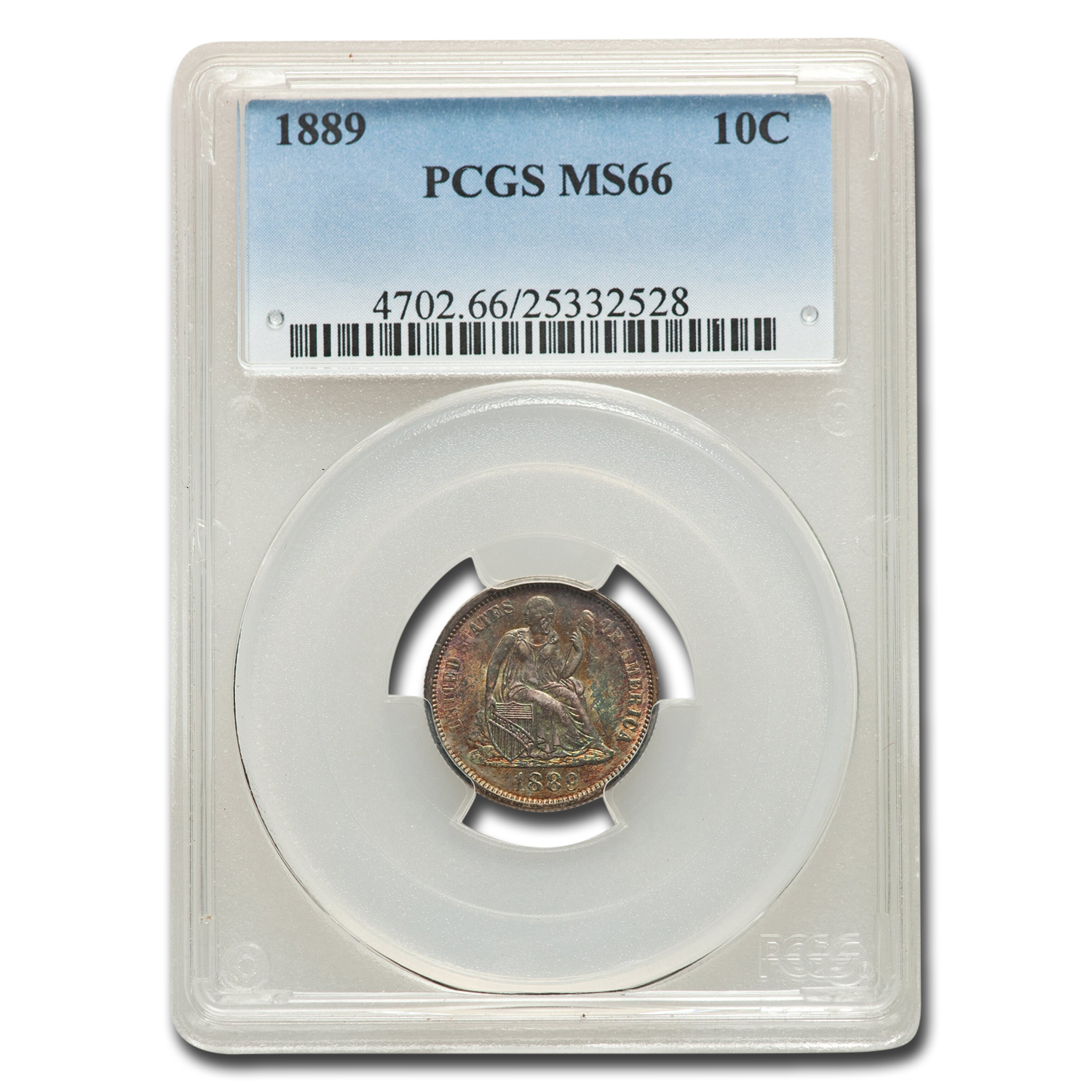 Buy 1889 Liberty Seated Dime MS-66 PCGS