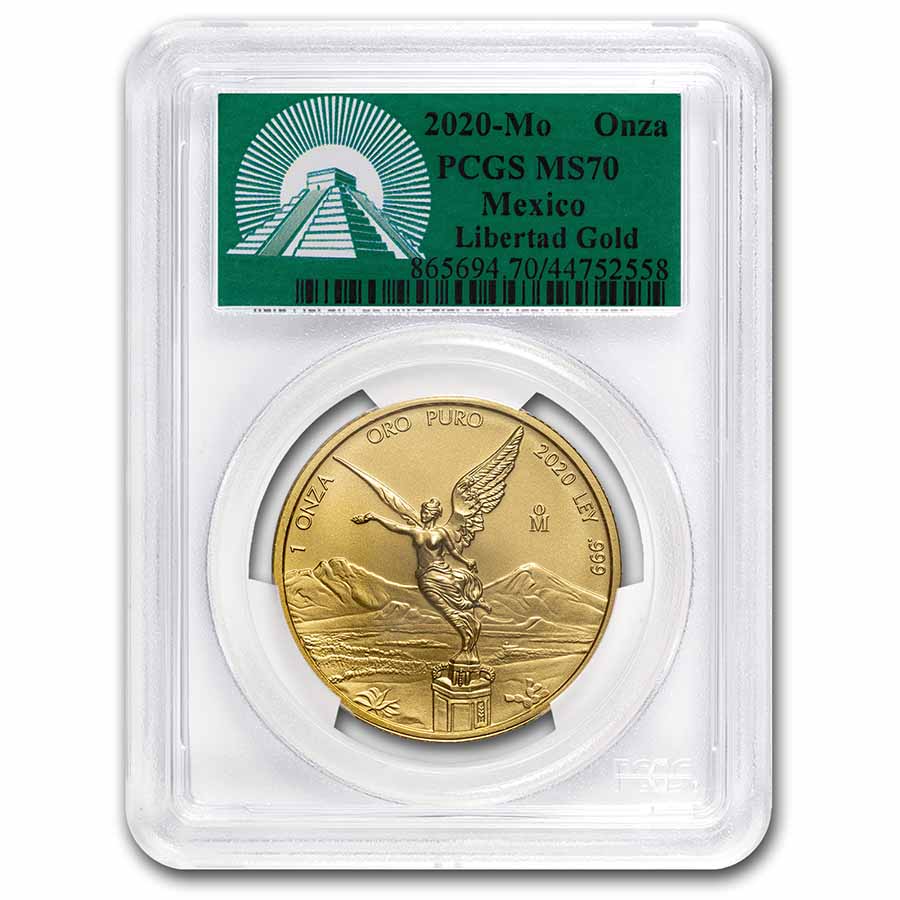 2020 Mexico 1 oz Gold Libertad MS-70 PCGS (Green Label)