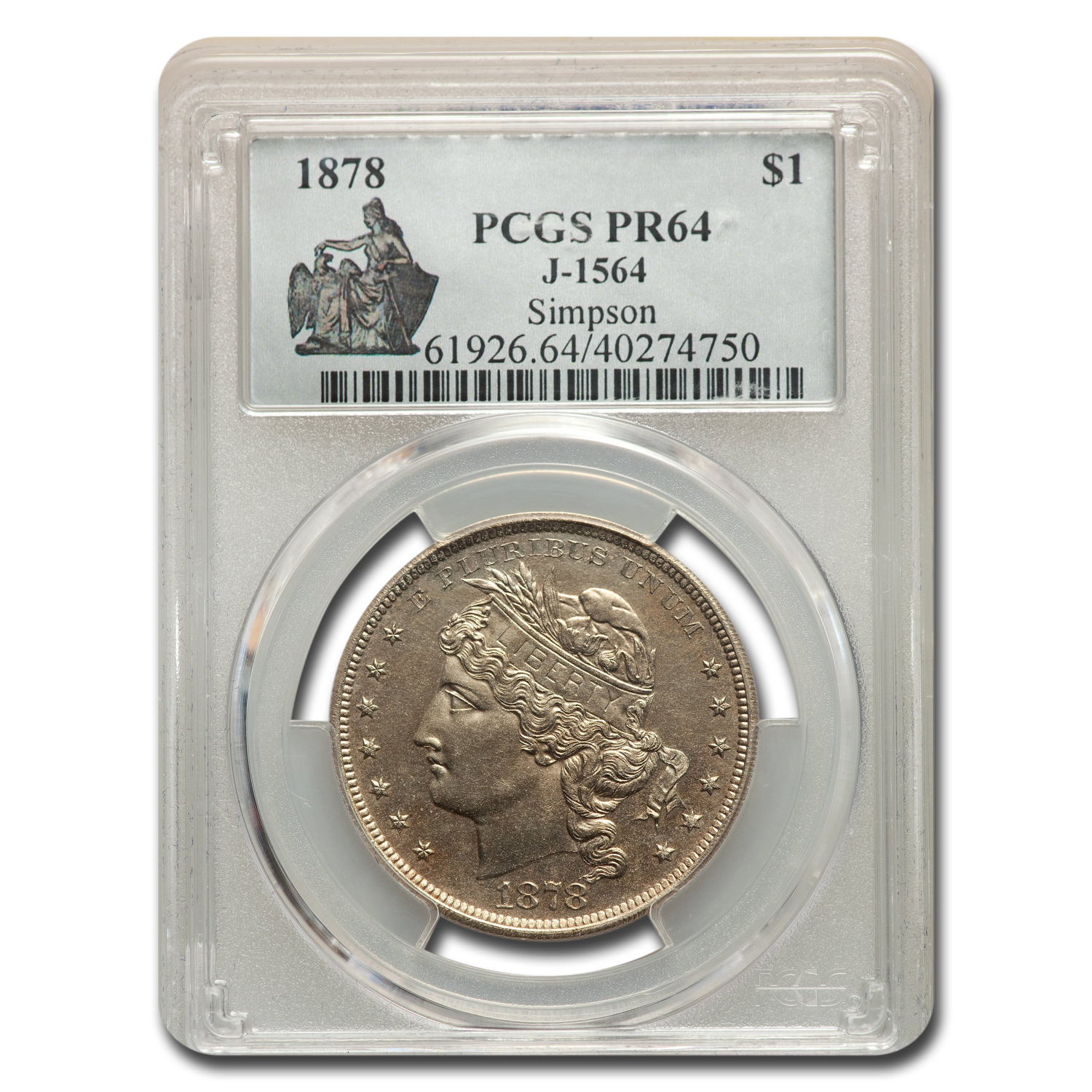 Buy 1878 $1 Pattern Dollar PR-64 PCGS (J-1564)