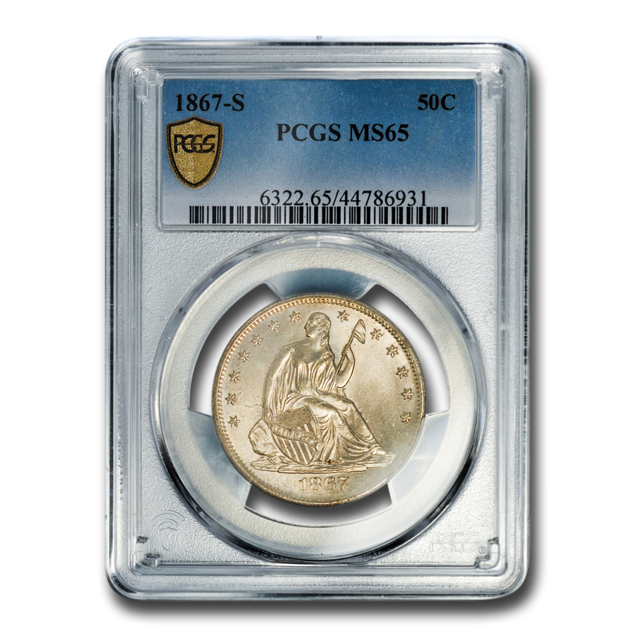 Buy 1867-S Liberty Seated Half Dollar MS-65 PCGS