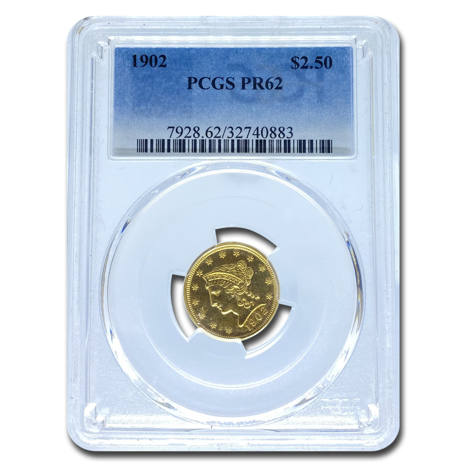 Buy 1902 $2.50 Liberty Gold Quarter Eagle PR-62 PCGS