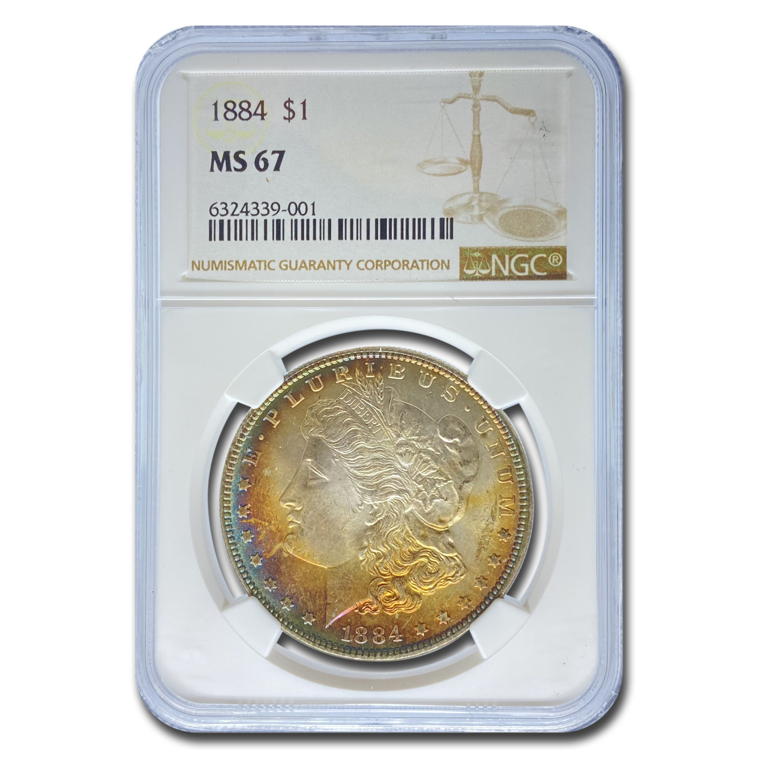 Buy 1884 Morgan Dollar MS-67 NGC (Beautiful Toning)