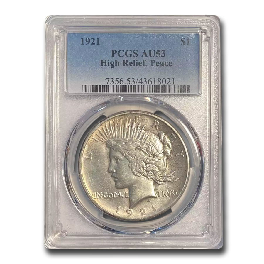 Buy 1921 Peace Dollar AU-53 PCGS