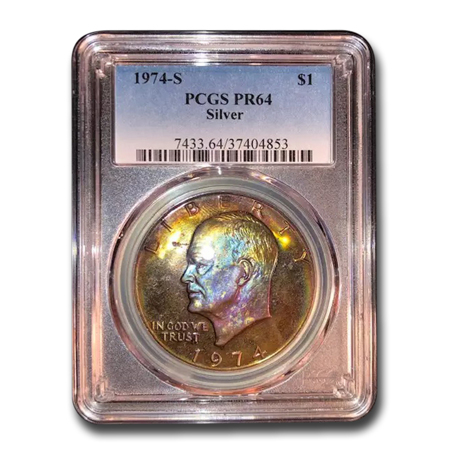 Buy 1974-S Silver Eisenhower Dollar PR-64 PCGS - Click Image to Close